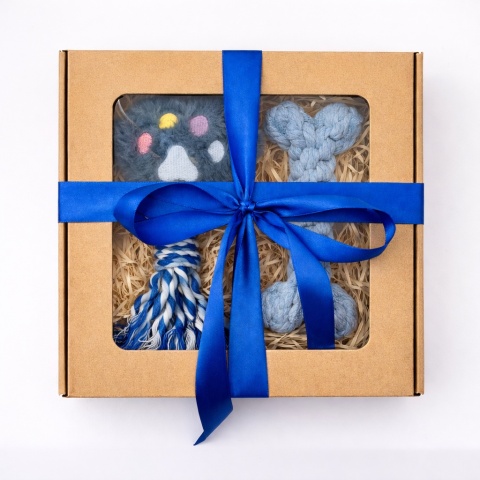 Zestaw prezentowy dla psa niebieski